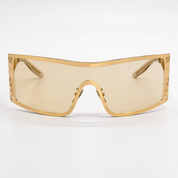 NEW DG2317 02/71 DOLCE&GABBANA GOLD SHIELD WOMEN SUNGLASSES DOLCE&GABBANA - Picture 4 of 9